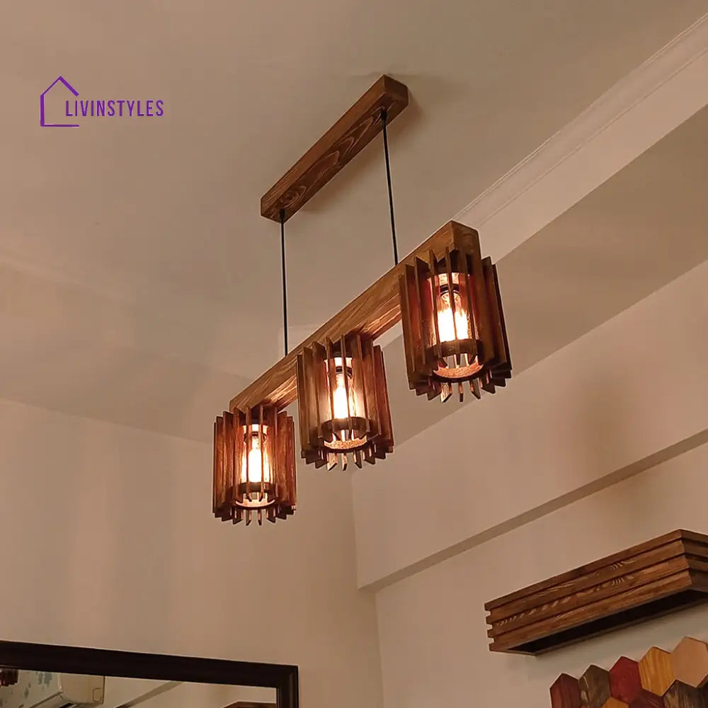 Ventus Brown Wooden Series Hanging Lamp Lamps