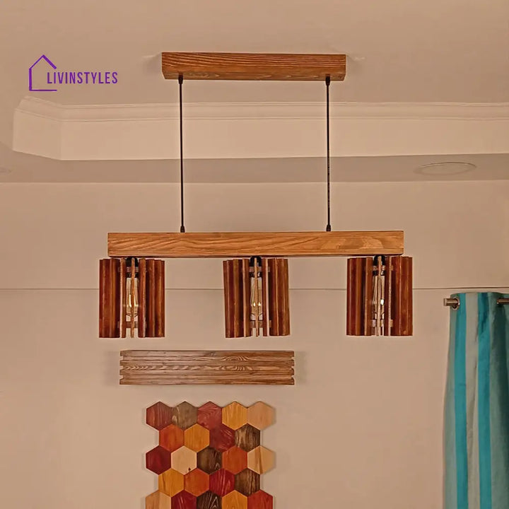 Ventus Brown Wooden Series Hanging Lamp Lamps