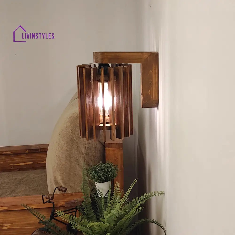 Ventus Brown Wooden Wall Light Lights