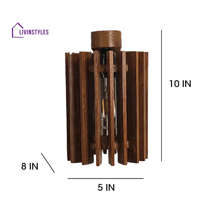 Ventus Brown Wooden Wall Light Lights