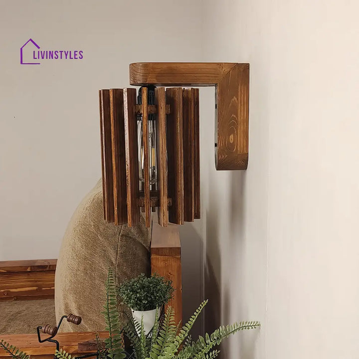 Ventus Brown Wooden Wall Light Lights