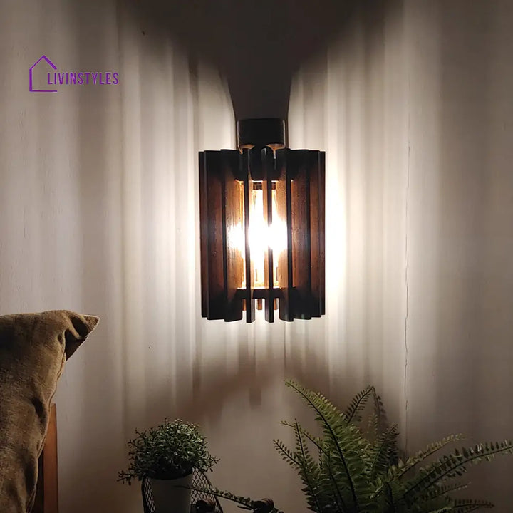 Ventus Brown Wooden Wall Light Lights