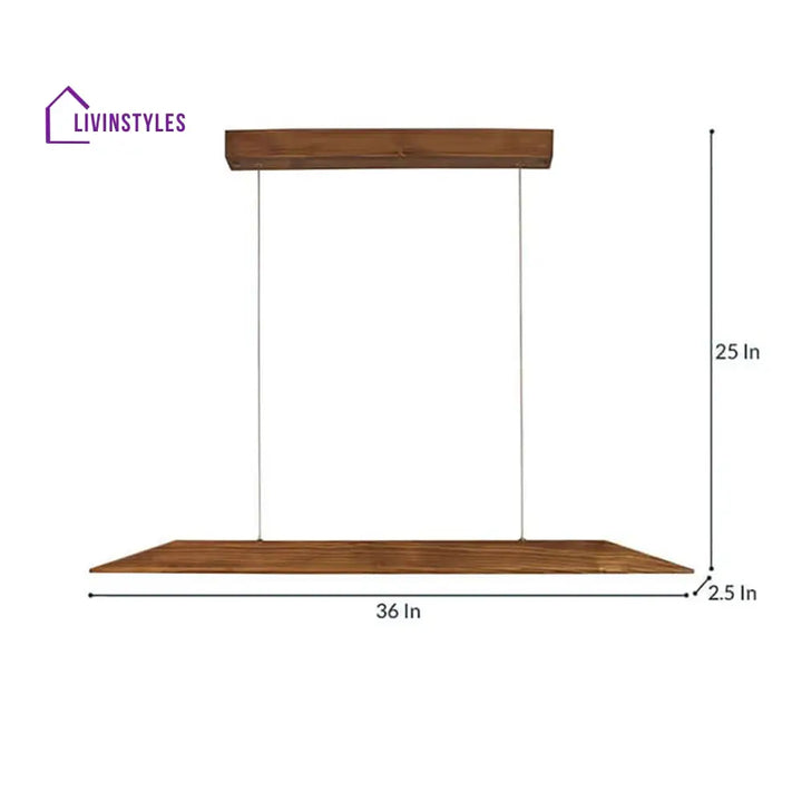 Venus 36 Brown Wooden Led Hanging Lamp Lamps