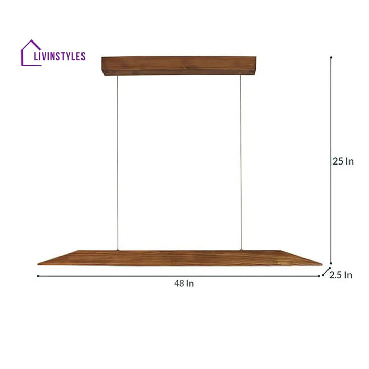 Venus 48 Brown Wooden Led Hanging Lamp Lamps