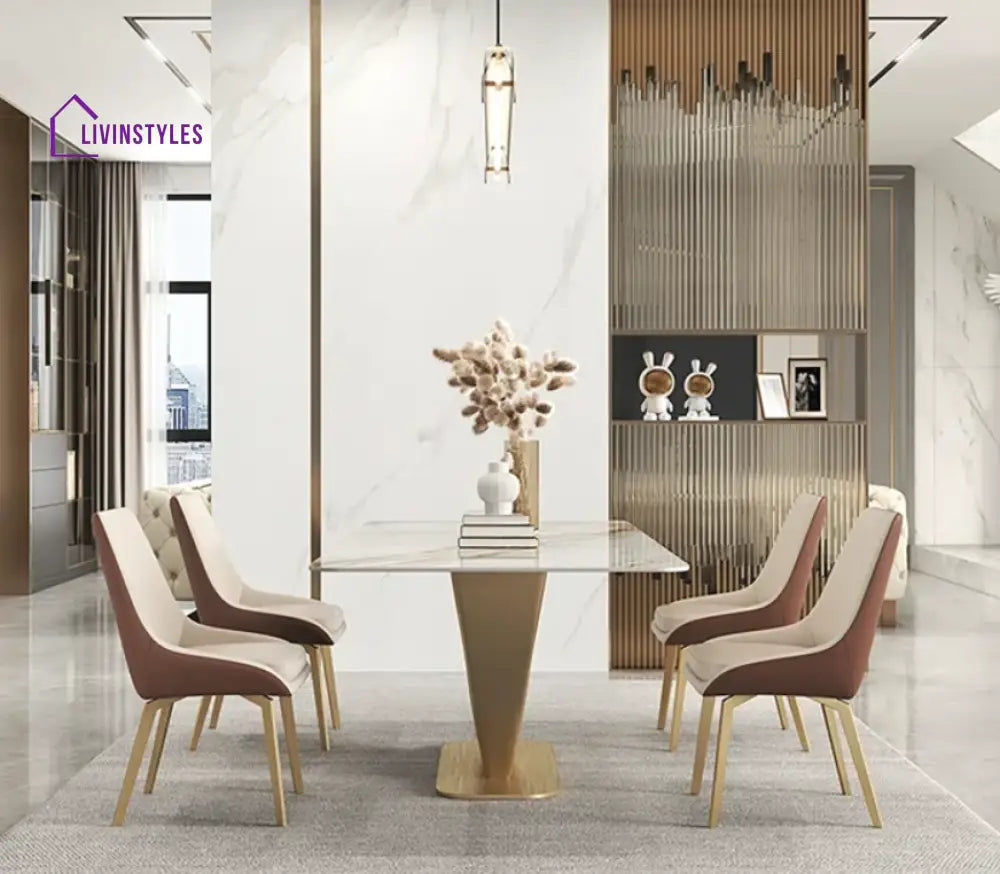 Veronika The-V Modern Marble Dining Table