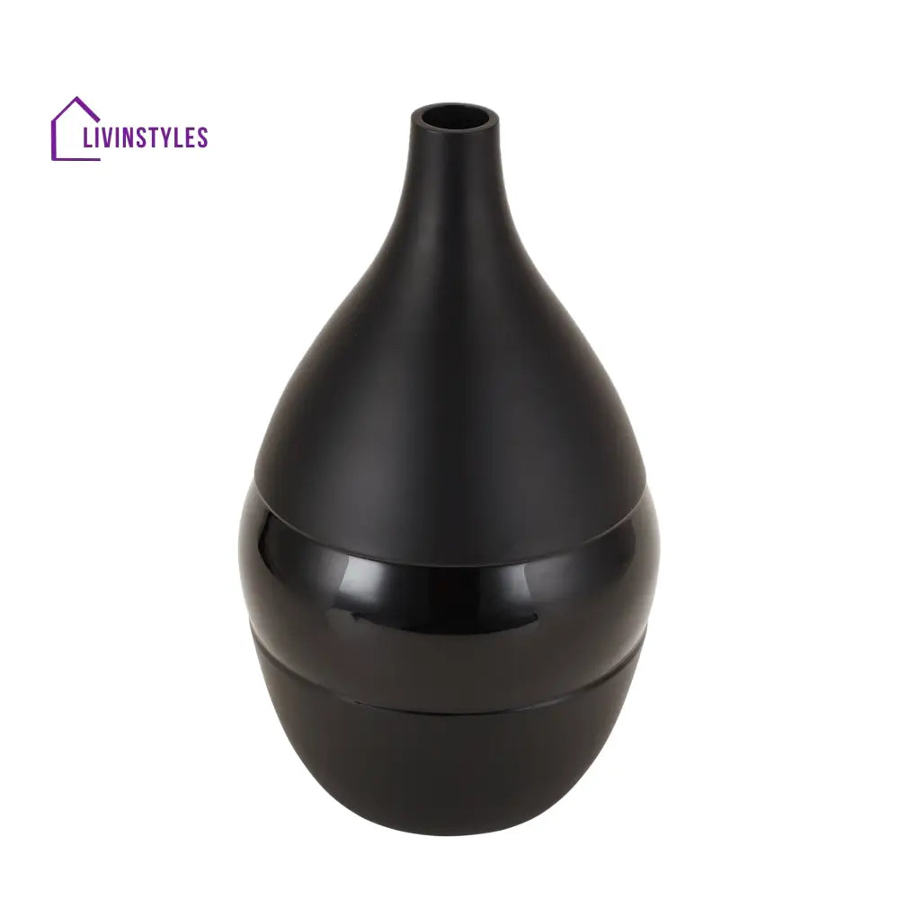 Vesera Black Enamel Vase Large Vase