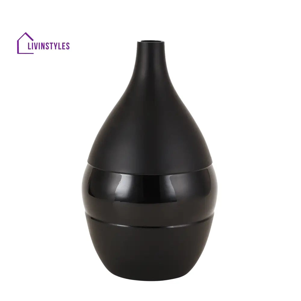 Vesera Black Enamel Vase Large Vase