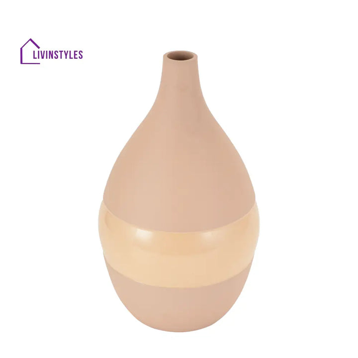 Vesera Peach Enamel Vase Large Vase