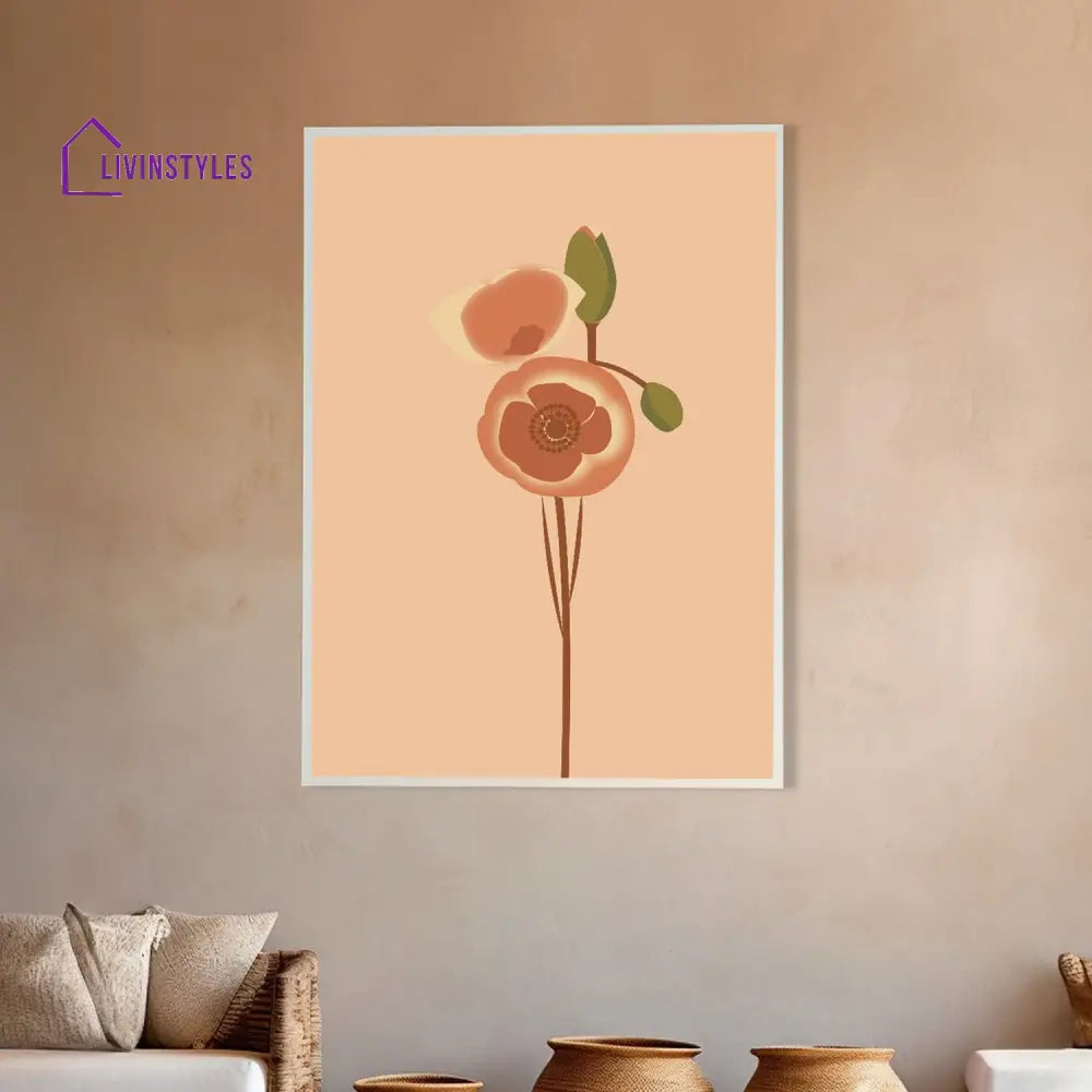 Vibrant Blooms In A Pot Canvas Print Wall Painting