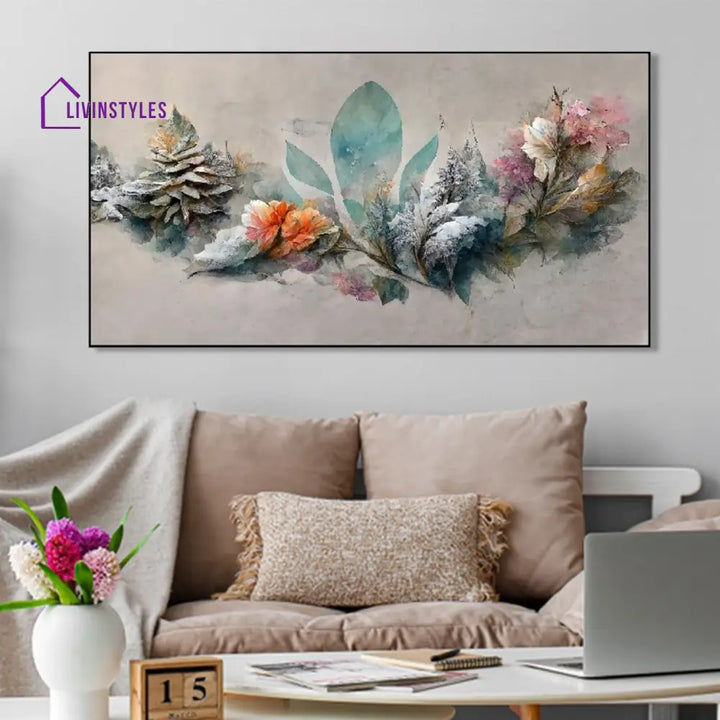 Vibrant Floral Elegance: Wall Painting