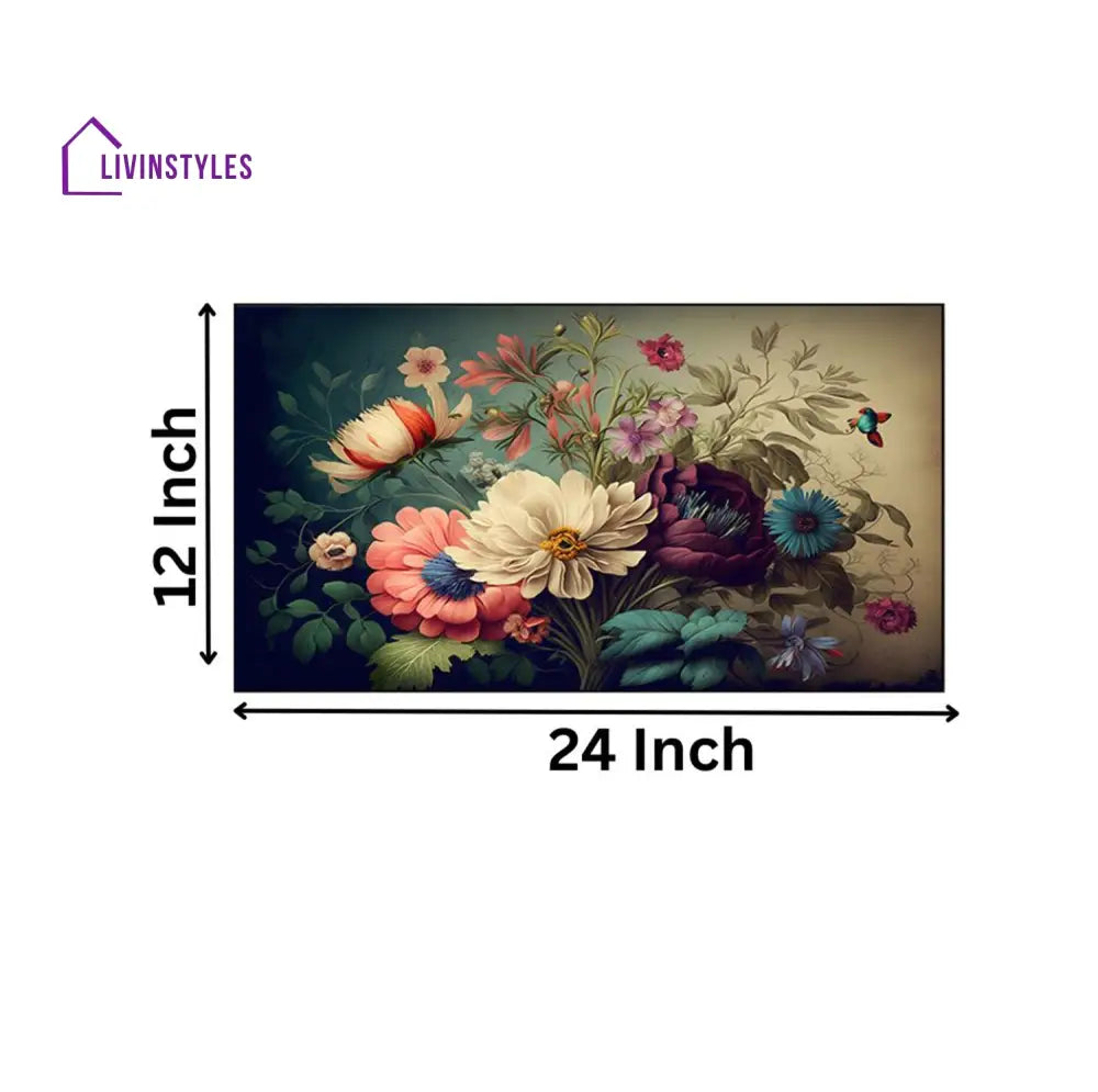 Vibrant Flowers In Delicate Vase Wall Painting