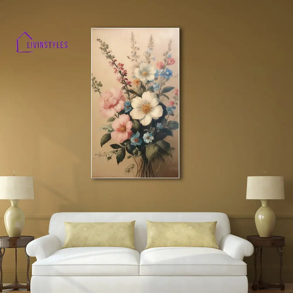 Vibrant Flowers In Vase Canvas Printed Wall Painting