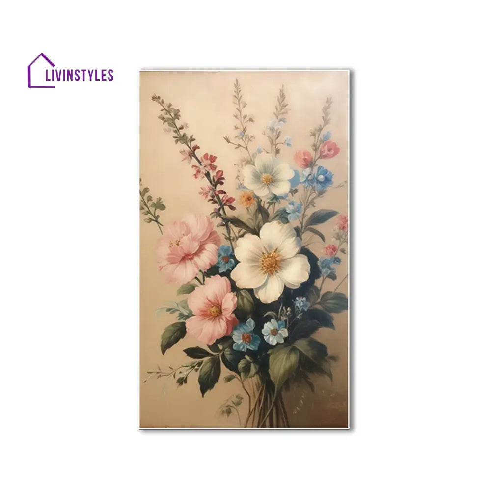 Vibrant Flowers In Vase Canvas Printed Wall Painting