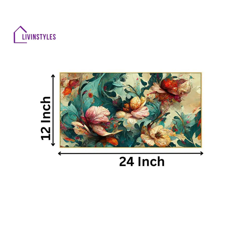 Vibrant Flowers On Canvas Wall Painting