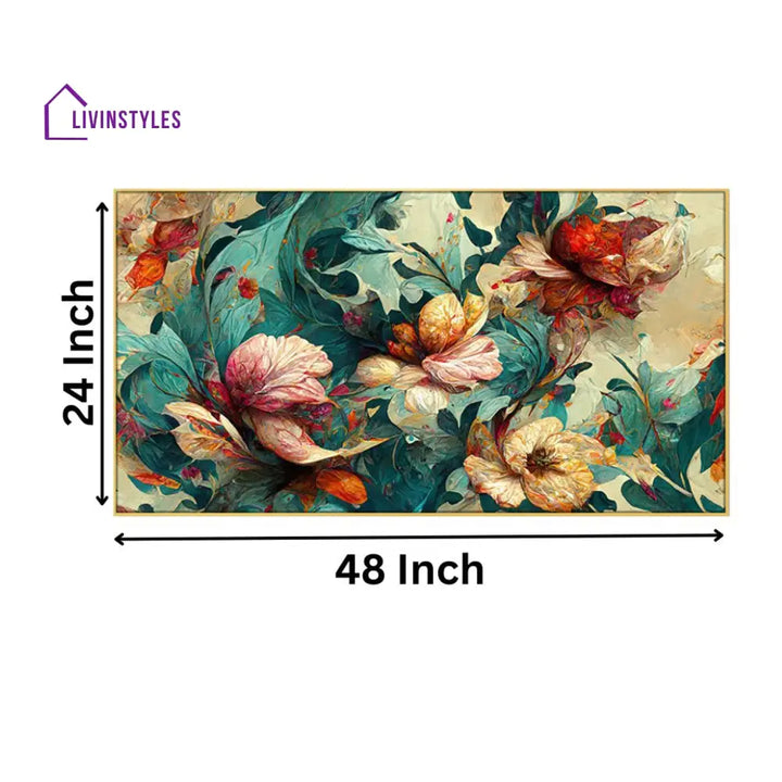 Vibrant Flowers On Canvas Wall Painting