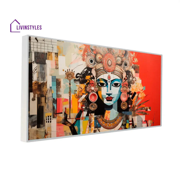 Vibrant Lord Krishna Canvas Art Wall Painting