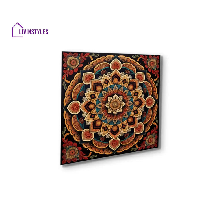 Vibrant Ornate Canvas Art Collection Printed Wall Painting Set Of 4