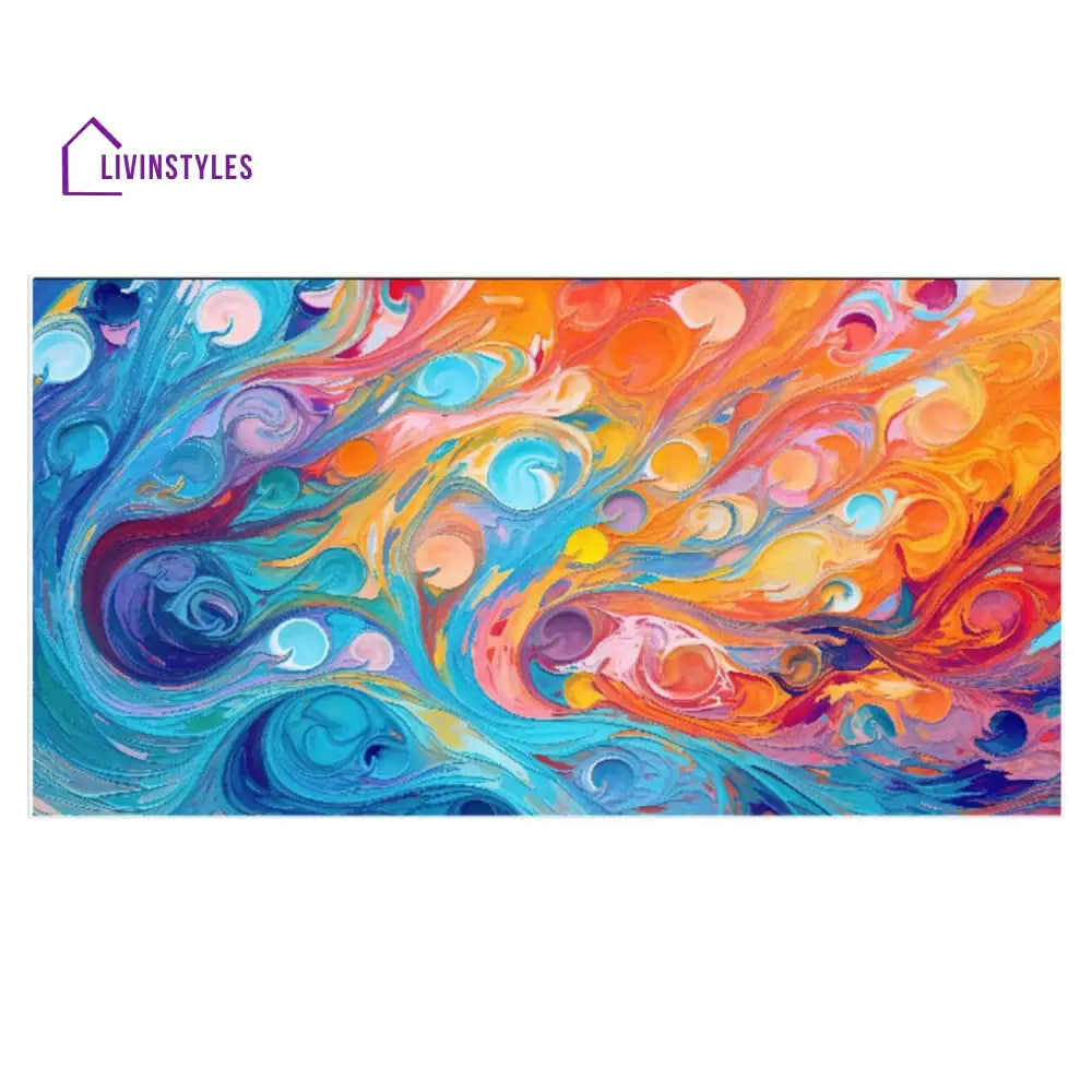 Vibrant Swirls Of Modern Elegance Wall Painting