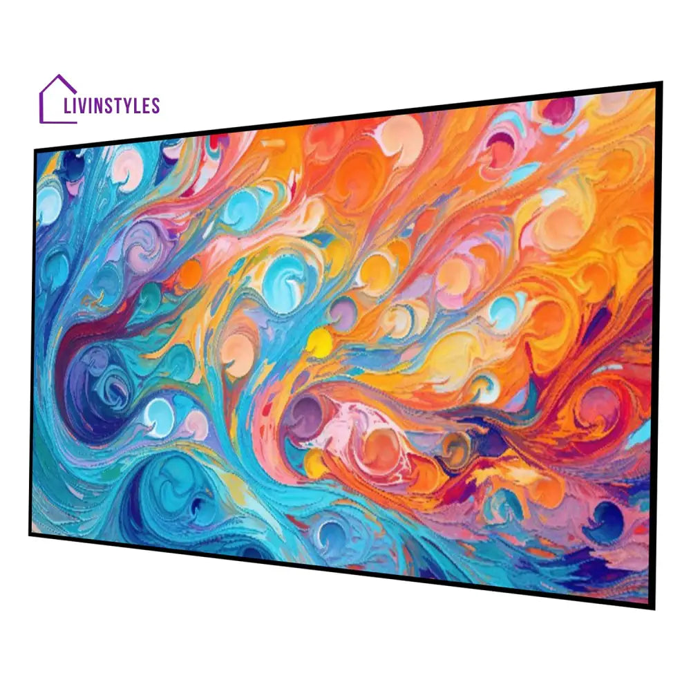 Vibrant Swirls Of Modern Elegance Wall Painting