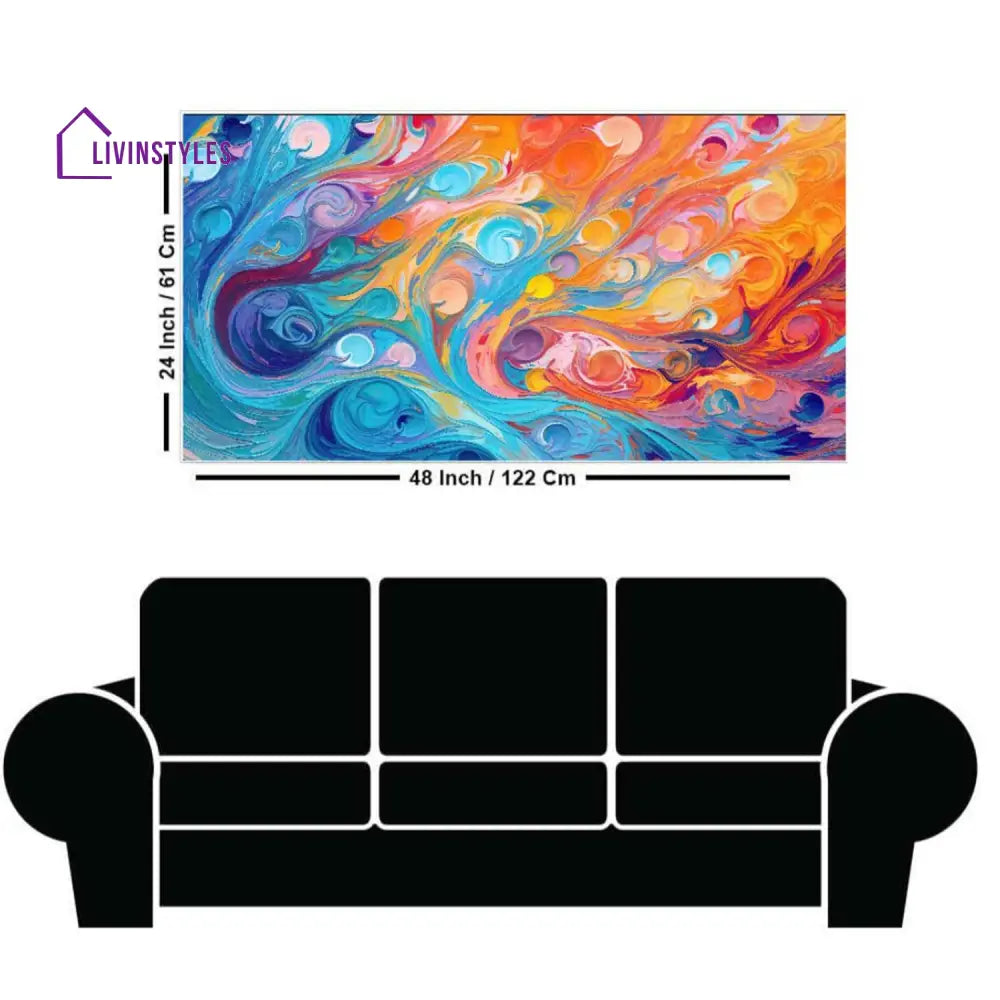 Vibrant Swirls Of Modern Elegance Wall Painting