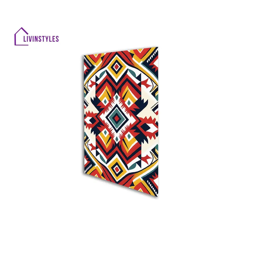 Vibrant Tribal Pattern Canvas Set Of 3 Printed Wall Painting