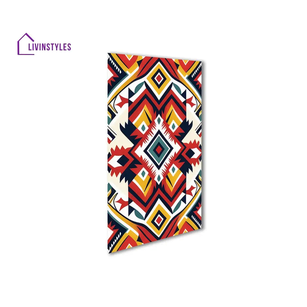 Vibrant Tribal Pattern Canvas Set Of 3 Printed Wall Painting