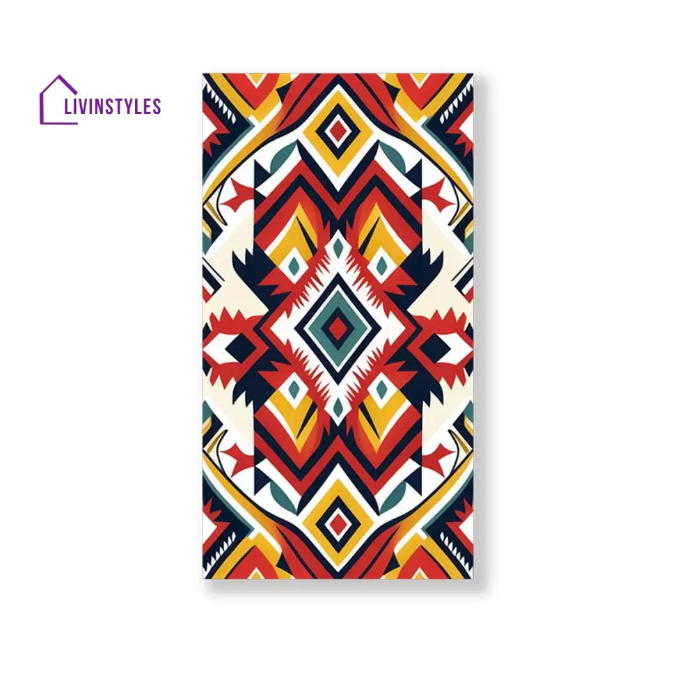 Vibrant Tribal Pattern Canvas Set Of 3 Printed Wall Painting