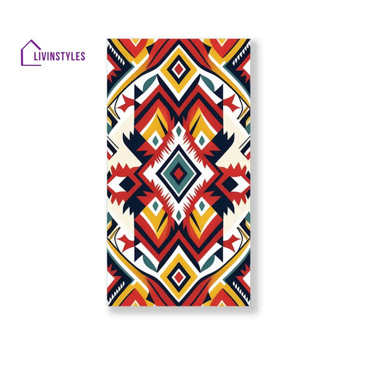 Vibrant Tribal Pattern Canvas Set Of 3 Printed Wall Painting