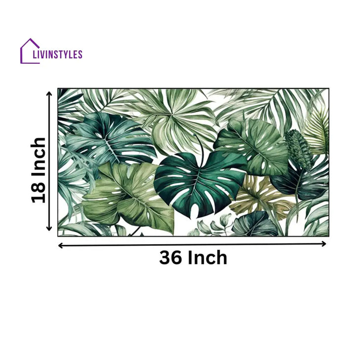 Vibrant Tropical Leaves Wall Painting