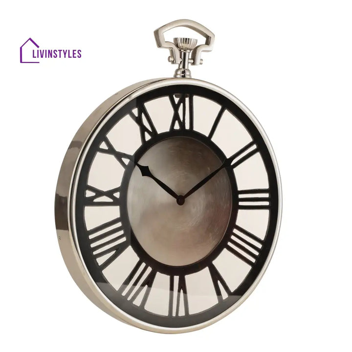 Vigil Wall Clock In Silver