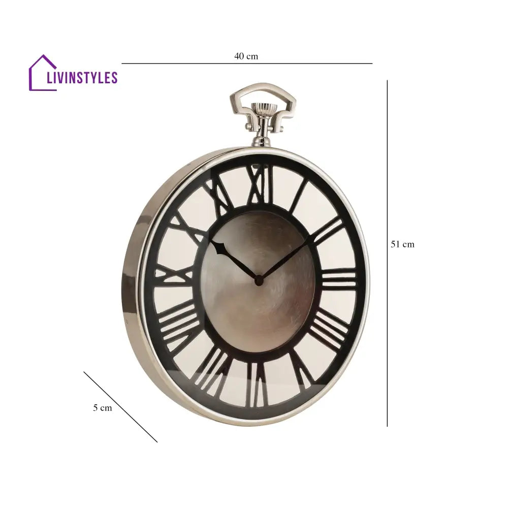 Vigil Wall Clock In Silver