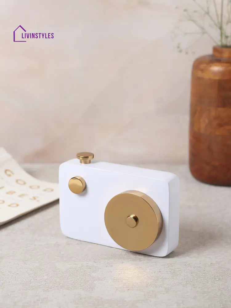 Vintage Shutter Charm In Gold