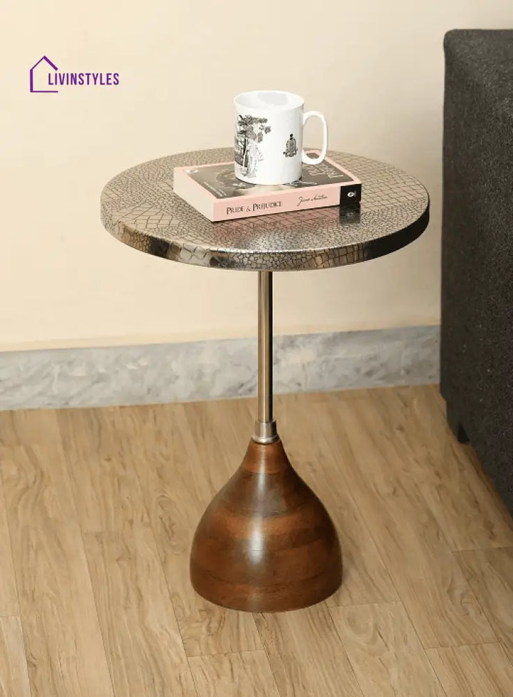 Viotto Croc Pattern Table Silver