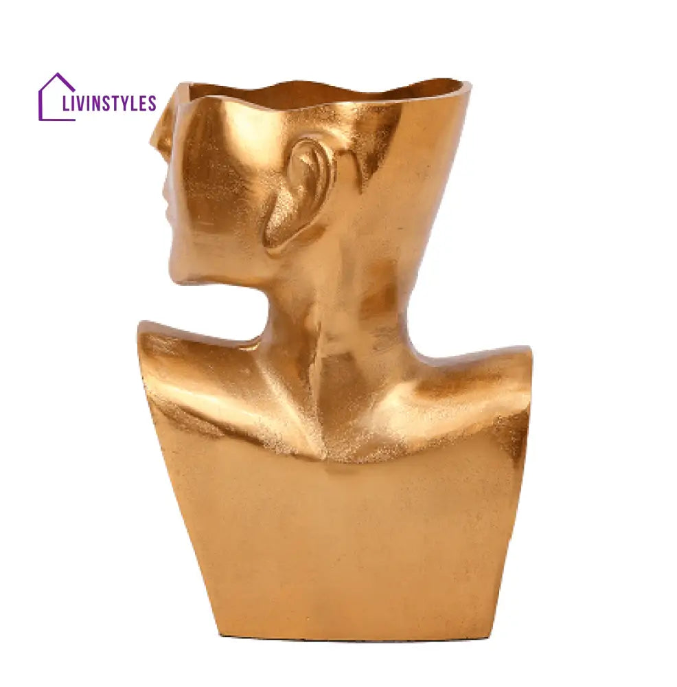 Visionary Face Gold Planter