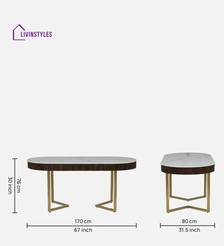 Vista Metal 6 Seater Dining Set Dining Set