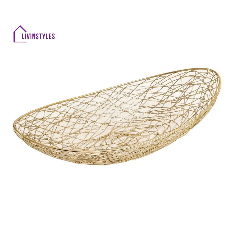 Vivian Basket In Gold Basket