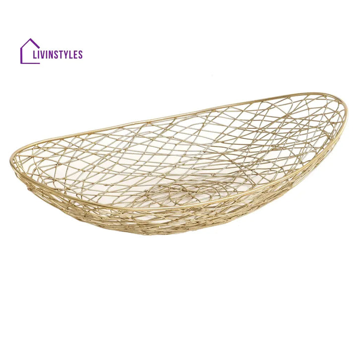 Vivian Basket Small Size In Gold Baskets