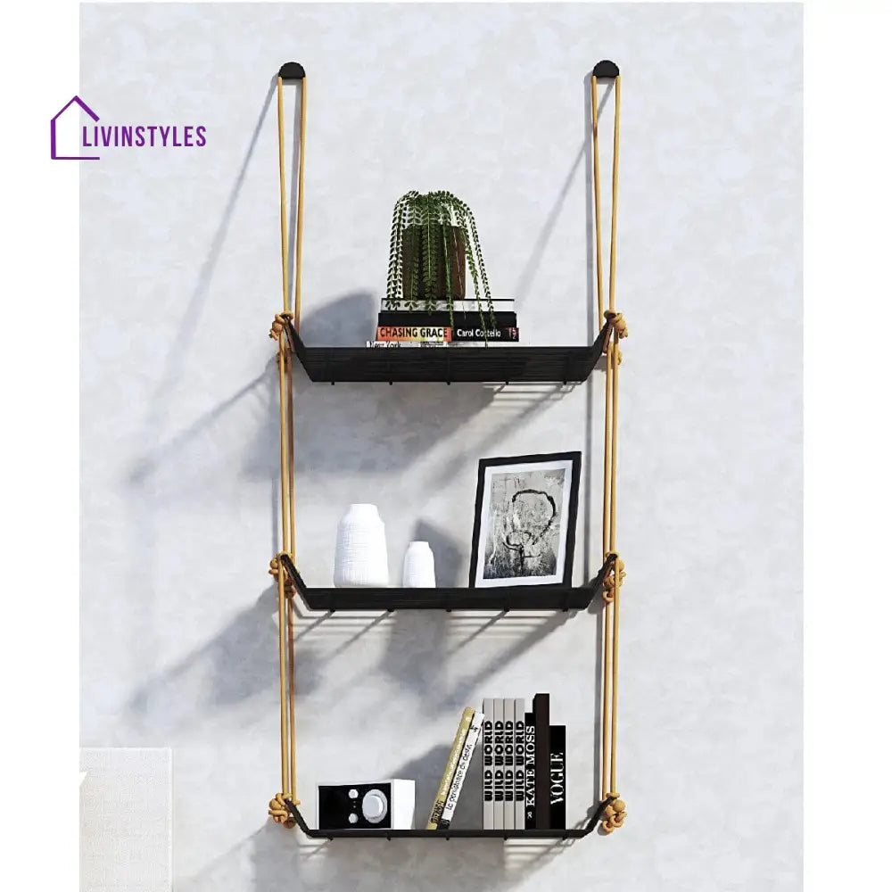 Wall Décor Shelf 3 Tier Grey