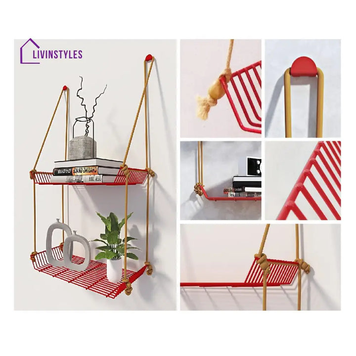 Wall Décor Shelf Red