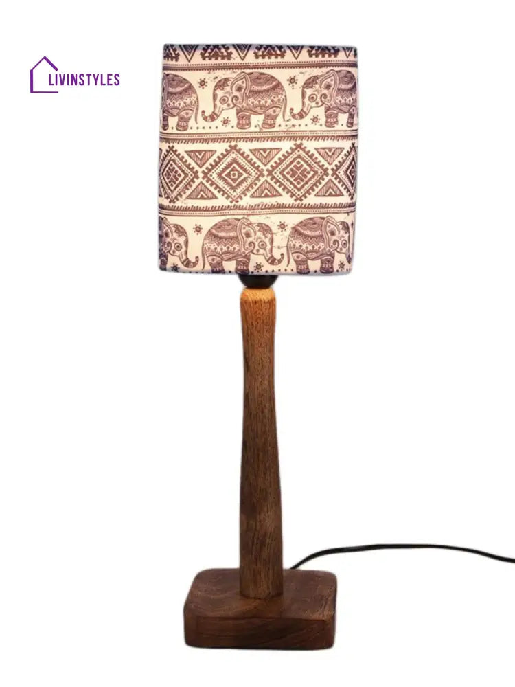 Warli Art Wooden Lamp