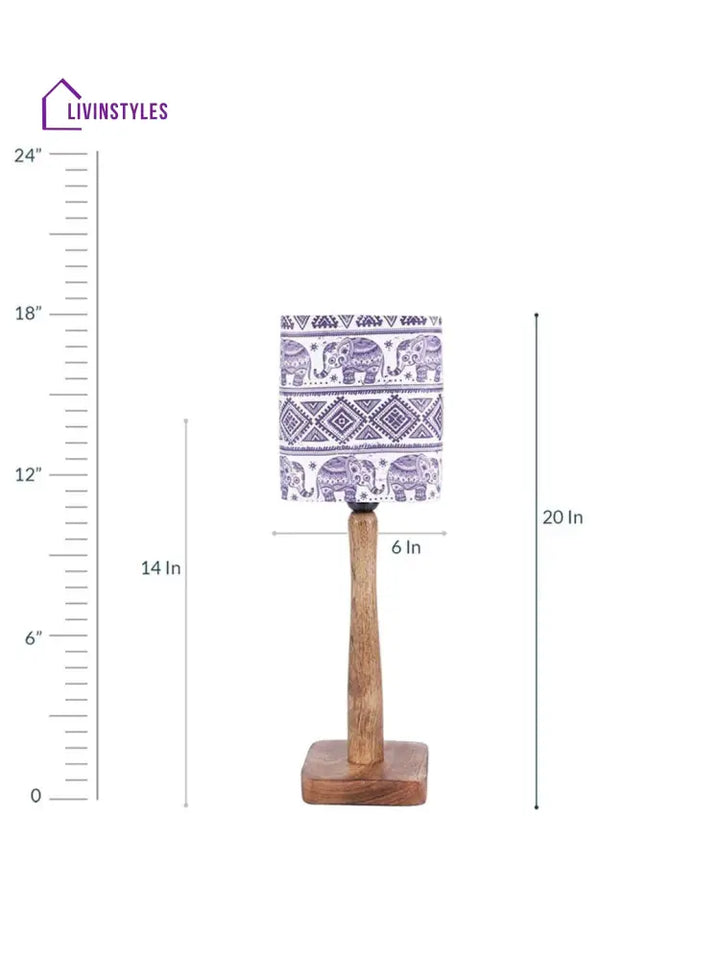 Warli Art Wooden Lamp