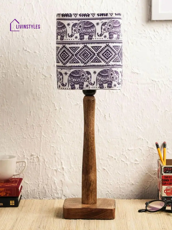 Warli Art Wooden Lamp