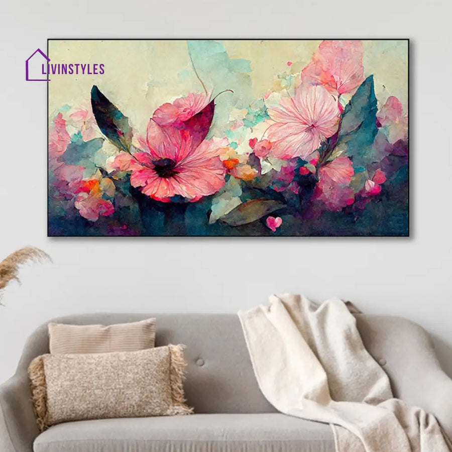 Whispers Of Soft Pink Beauty Wall Painting