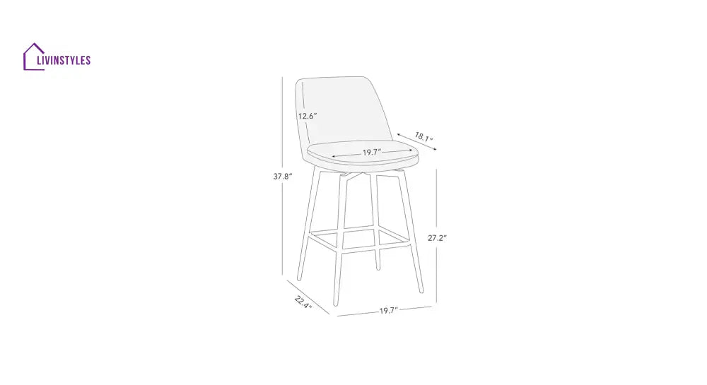 White Color Mccain Bar Stool