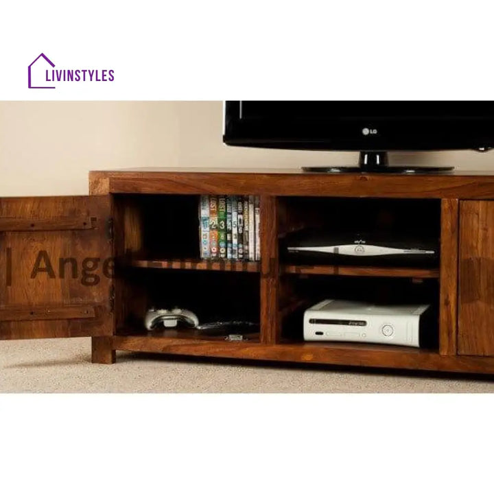 Wide Screen Solid Sheesham Wood Tv Unit | Entertainment