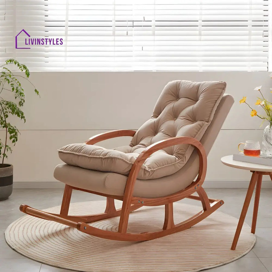 Willow Solid Wood Rocking Chair for Living Room