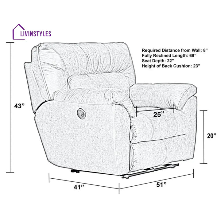 Wisdom 1 Seater Manual Recliner