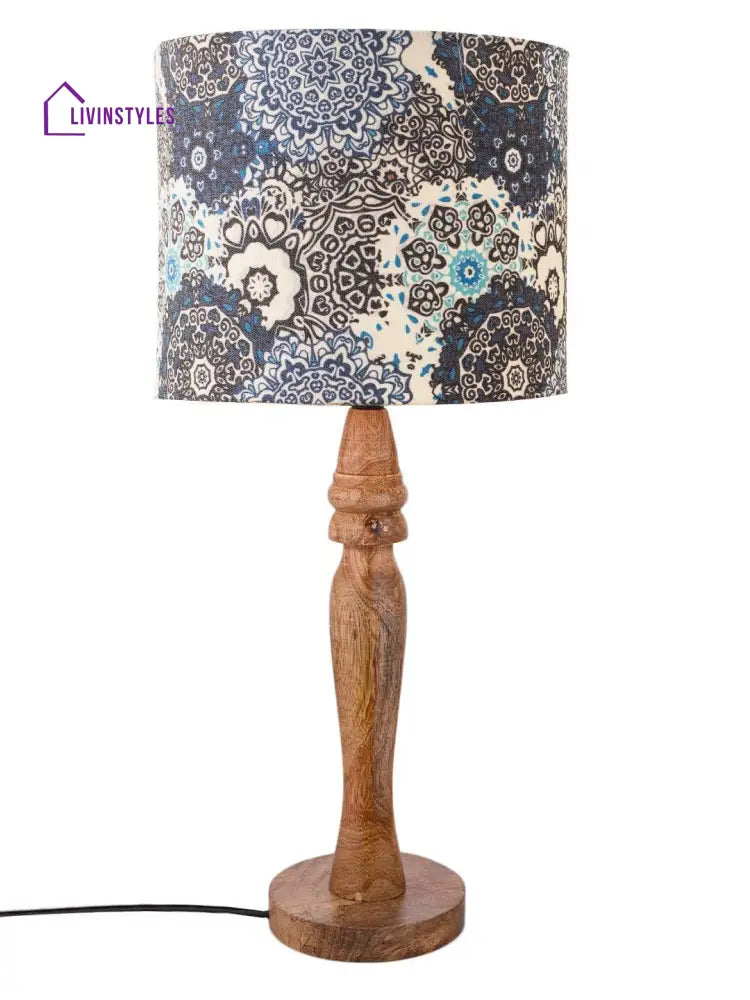 Wooden Batik Print Lamp