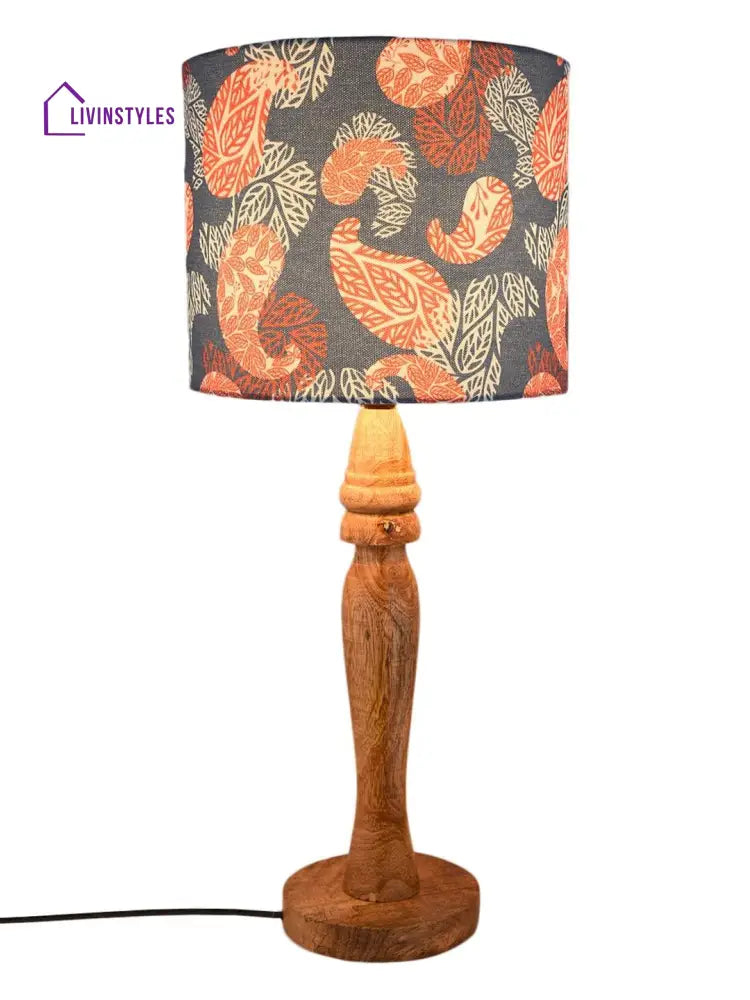 Wooden Colorful Ambee Print Lamp