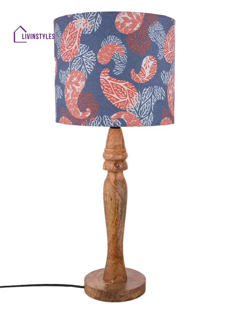 Wooden Colorful Ambee Print Lamp